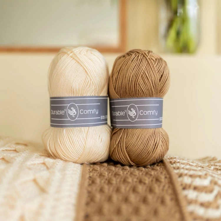 Durable True Colors CAL - Cream Comfort - crocheted blanket - horgolt takaró fonalcsomag