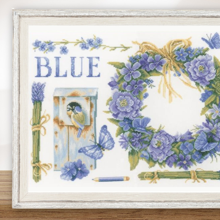 Lanarte Embroidery kit - Lavender Wreath - keresztszemes hímzés csomag Lanarte Embroidery kit - Lavender Wreath - keresztszemes hímzés csomag