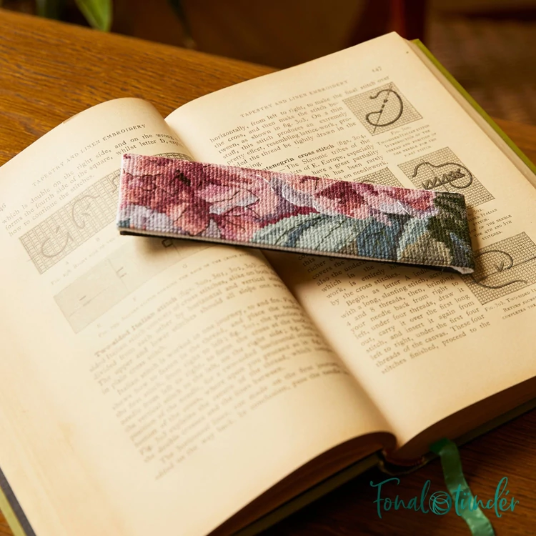 DMC - Peony Brunches cross stitch bookmark set - keresztszemes hímző készlet - 03