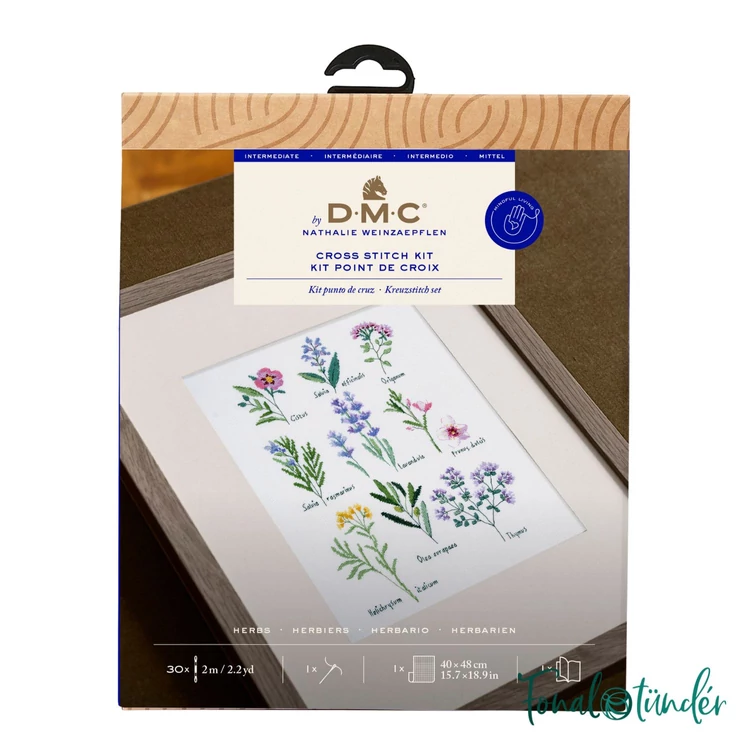 DMC Herbs - cross stitch set - keresztszemes hímző készlet - Gyógynövények