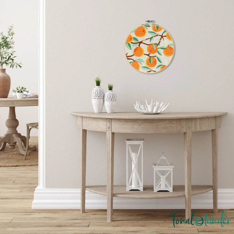 ReStyle Orange Embroidery Kit - hímzés készlet hímzőkerettel, fonalakkal - 02