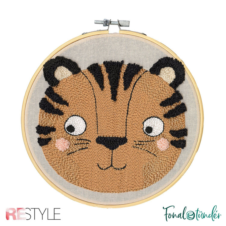 ReStyle Punch kit Tiger - hímzés csomag - 17.8cm