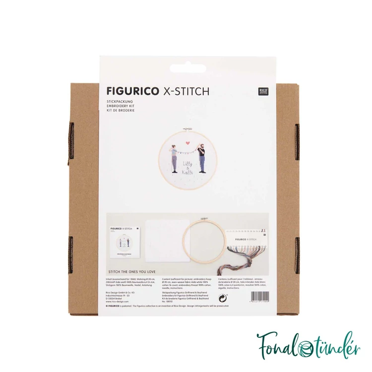 Rico Figurico - Boyfriend and Girlfriend - embroidery kit - Szereplmespár hímzéscsomag - 05