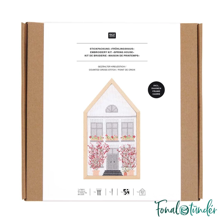 Rico Spring House - embroidery kit - keresztszemes hímzéscsomag - 04
