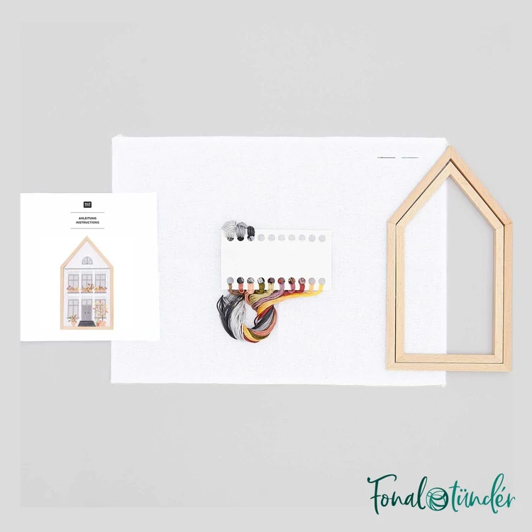 Rico Autumn House - embroidery kit - keresztszemes hímzéscsomag
