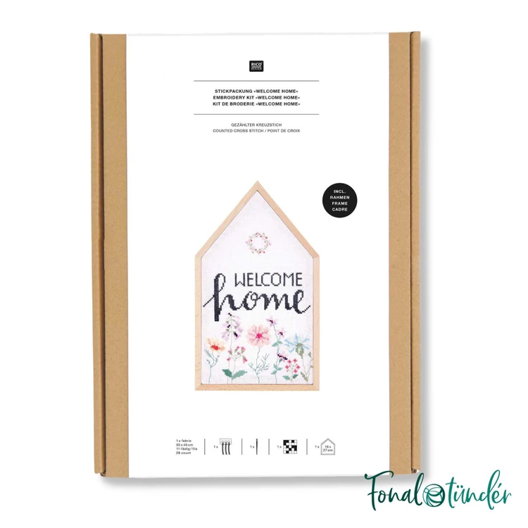 Rico Welcome Home - embroidery kit - keresztszemes hímzéscsomag - 03