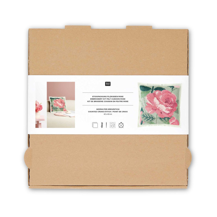 Rico Rose Cushion - keresztszemes párna hímzés csomag Rico Rose Cushion - keresztszemes párna hímzés csomag
