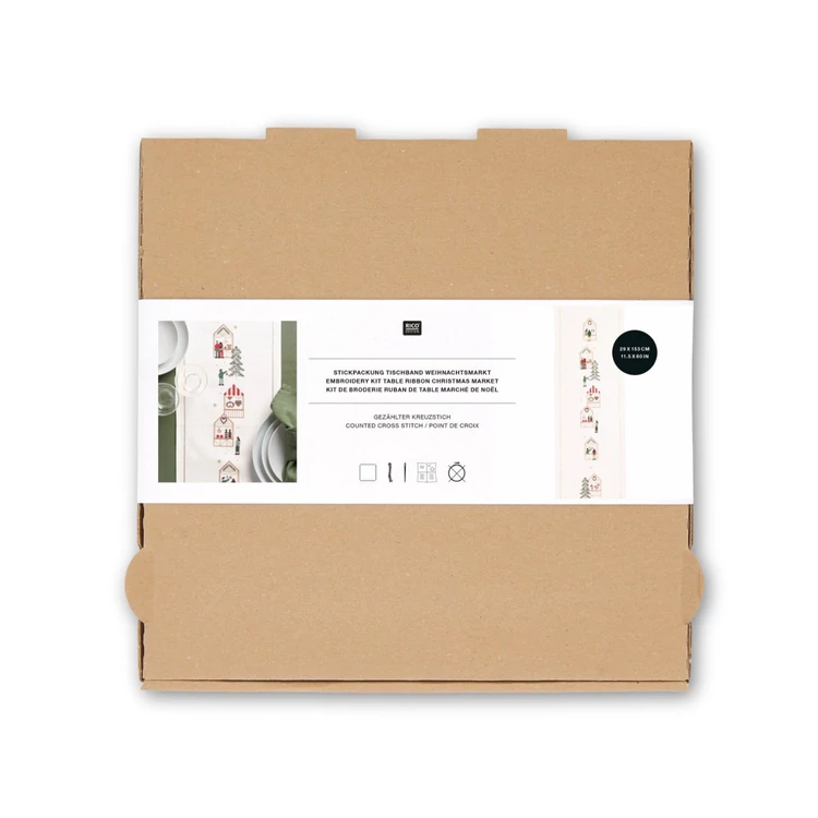 Rico Christmas Runner - Karácsonyi Vásár- keresztszemes terítő hímzés csomag