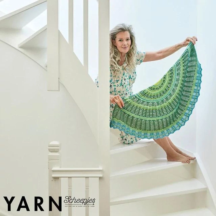 Scheepjes Fibonacci Shawlette knit kit - sál minta + fonal csomag - 06