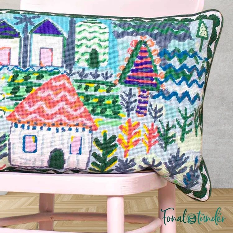 Scheepjes Lucy Tiffney - Little Houses - Tapestry Kit - goblein hímző készlet