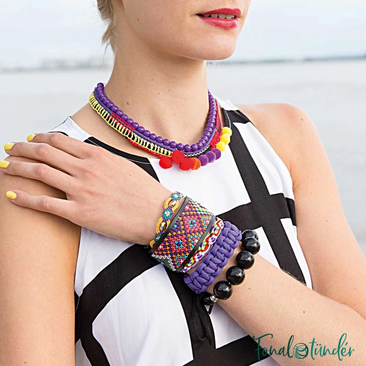 Rico Stitchable Bracelet - embroidery kit - karkötő hímző készlet - 03