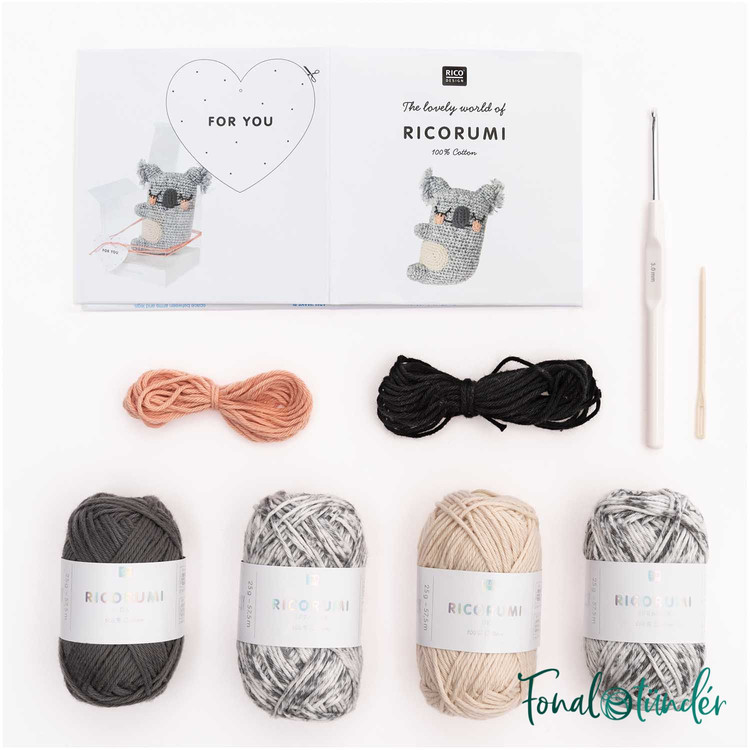 Ricorumi Animals - Koala - amigurumi csomag