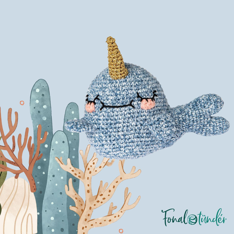 Ricorumi Animals - Narvál - amigurumi csomag