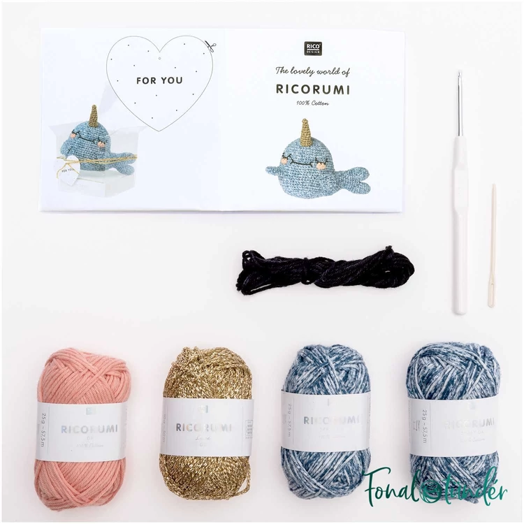 Ricorumi Amigurumi Box Narwhal - amigurumi csomag - narvál - 03