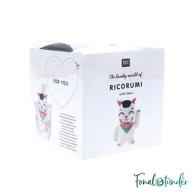 Ricorumi Amigurumi Box Lucky Cat - amigurumi csomag - macska - 02