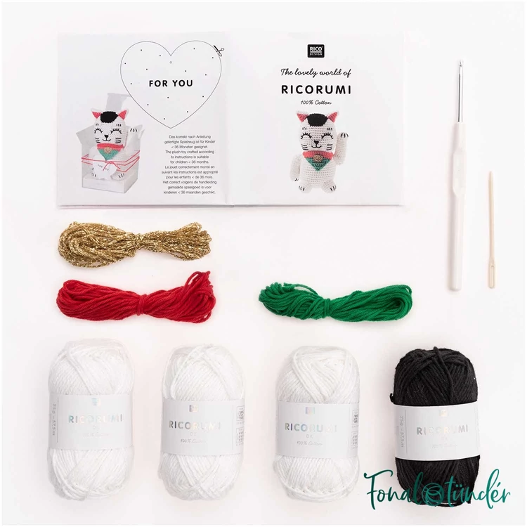 Ricorumi Amigurumi Box Lucky Cat - amigurumi csomag - macska - 03