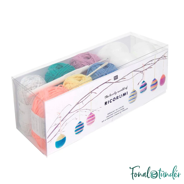 Ricorumi Easter Eggs Box - húsvéti amigurumi csomag - 6 gombolyag fonallal