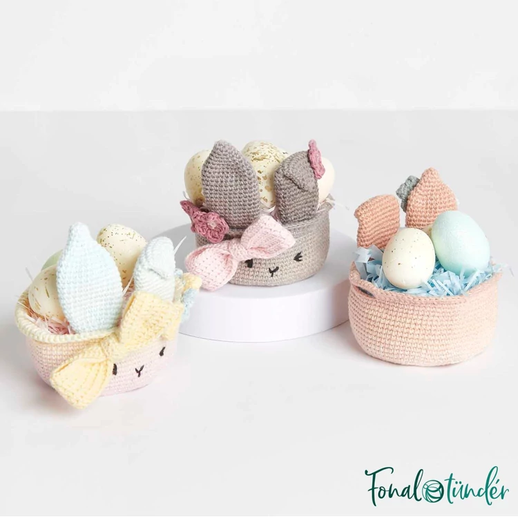 Ricorumi Easter Bunny Basket - húsvéti nyuszi kosár - amigurumi csomag - 04