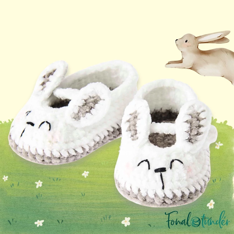 Ricorumi Nilli  - Nyuszis babacipő - amigurumi csomag - 3 gombolyag fonallal