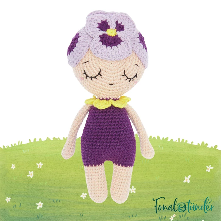 Ricorumi Amigurumi Box - Blooming Beauties - Pansy - Árvácska amigurumi csomag