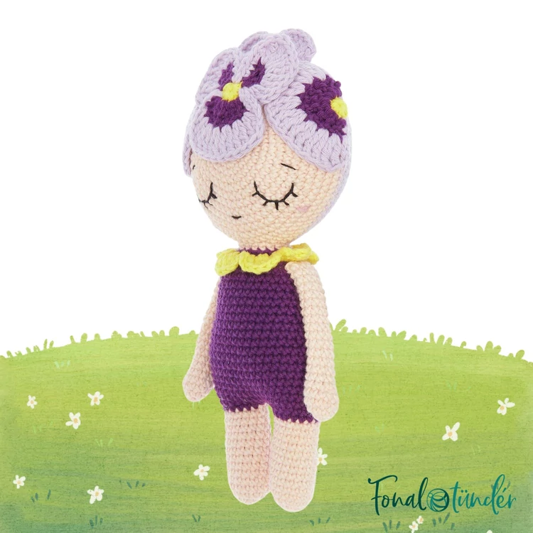 Ricorumi Amigurumi Box - Blooming Beauties - Pansy - Árvácska amigurumi csomag