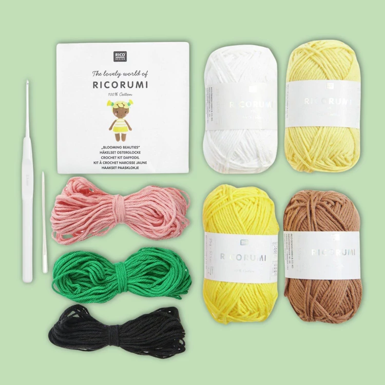 Ricorumi Amigurumi Box - Blooming Beauties - Daffodil - Nárcisz amigurumi csomag