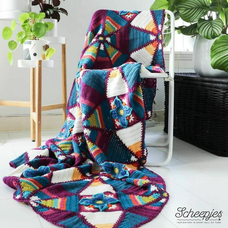 Royal Garden Blanket -  A királynő kertje - takaró - minta + fonal csomag