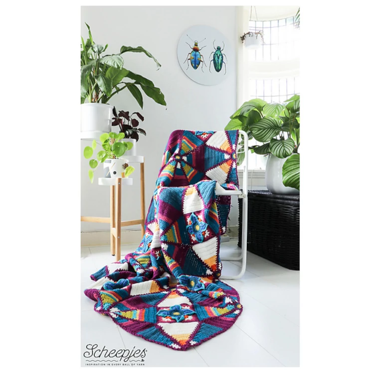Royal Garden Blanket -  A királynő kertje - takaró - minta + fonal csomag - kép 5