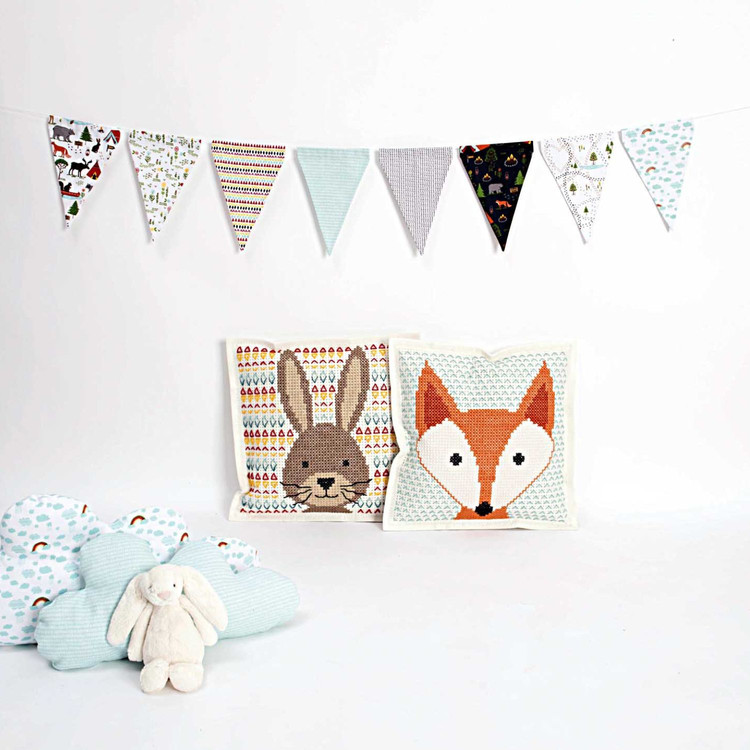Rico Fox Cushion - keresztszemes párna hímzés csomag Rico Fox Cushion - keresztszemes párna hímzés csomag