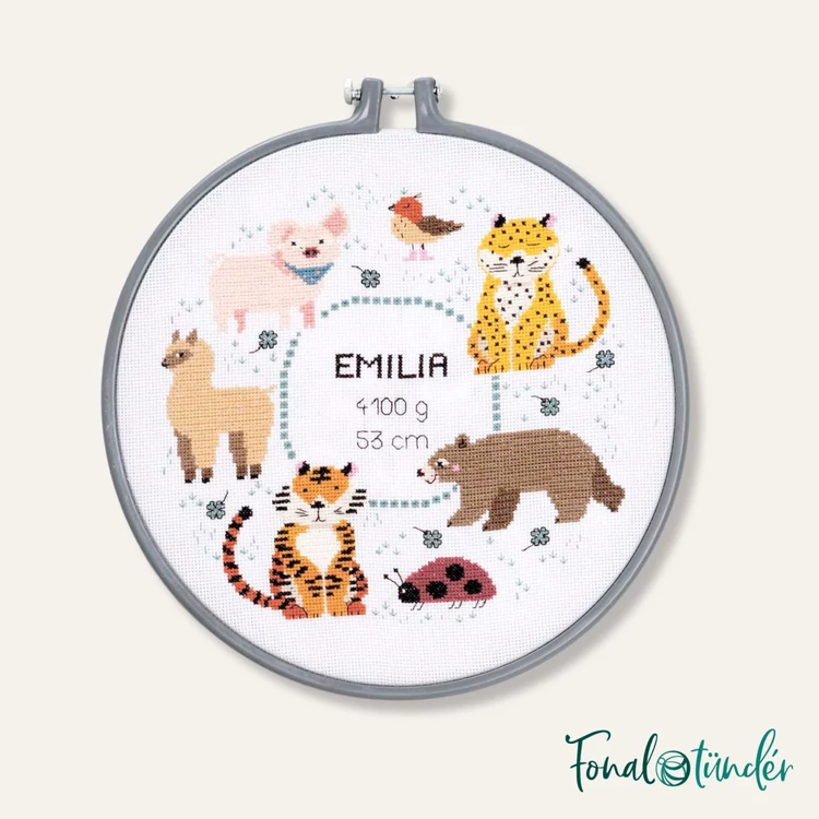 Rico Brth Picture - embroidery kit - Születésnap - keresztszemes hímzéscsomag