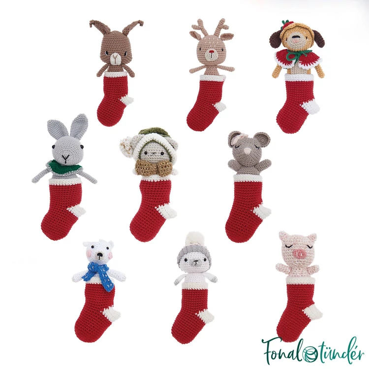 Ricorumi Christmas Amigurumi Box - karácsonyi amigurumi csomag - 45 gombolyag fonallal - 04