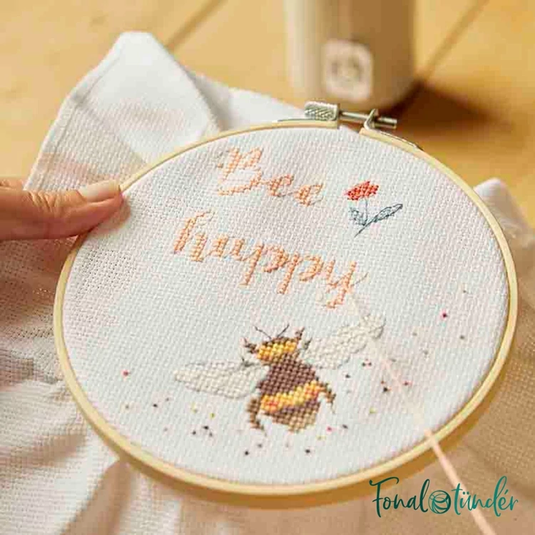 DMC - The Well-Bee-ing - cross stitch embroidery duo kit - Méhecske - keresztszemes hímző készlet - 06