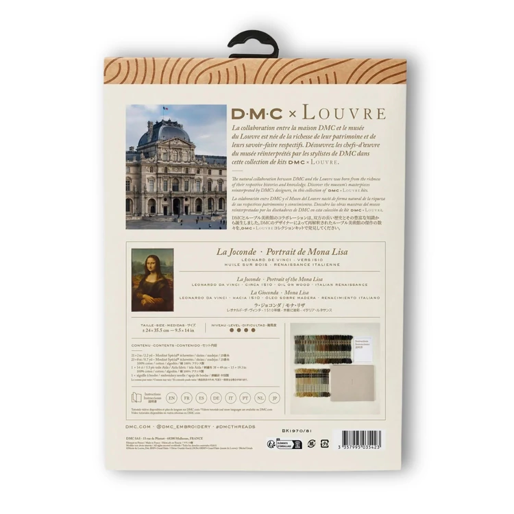 DMC Museum Collection - Mona Lisa - cross stitch set - keresztszemes hímző készlet