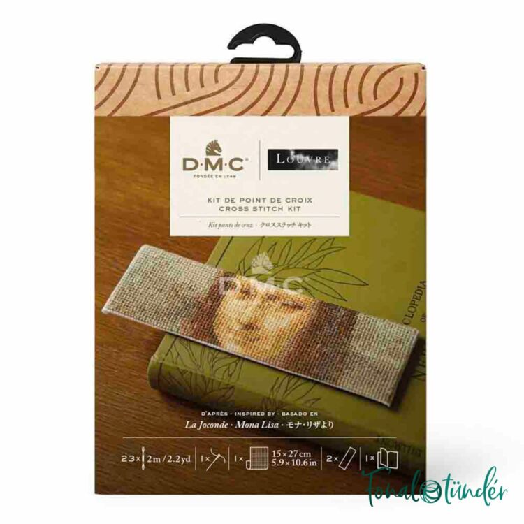 DMC - Mona Lisa cross stitch bookmark set - keresztszemes hímző készlet