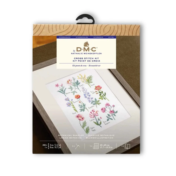DMC - Botanical - cross stitch embroidery duo kit - keresztszemes hímző készlet