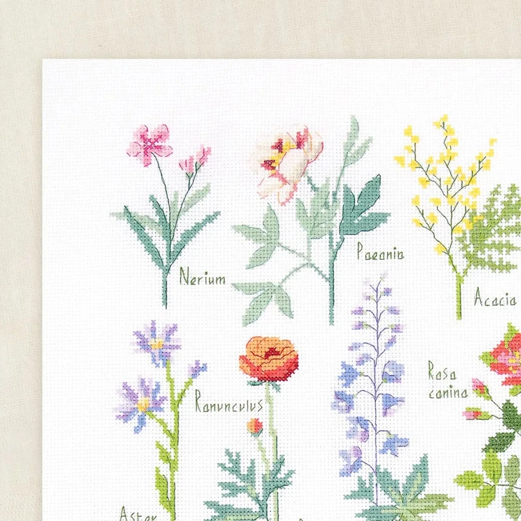 DMC - Botanical - cross stitch embroidery duo kit - keresztszemes hímző készlet