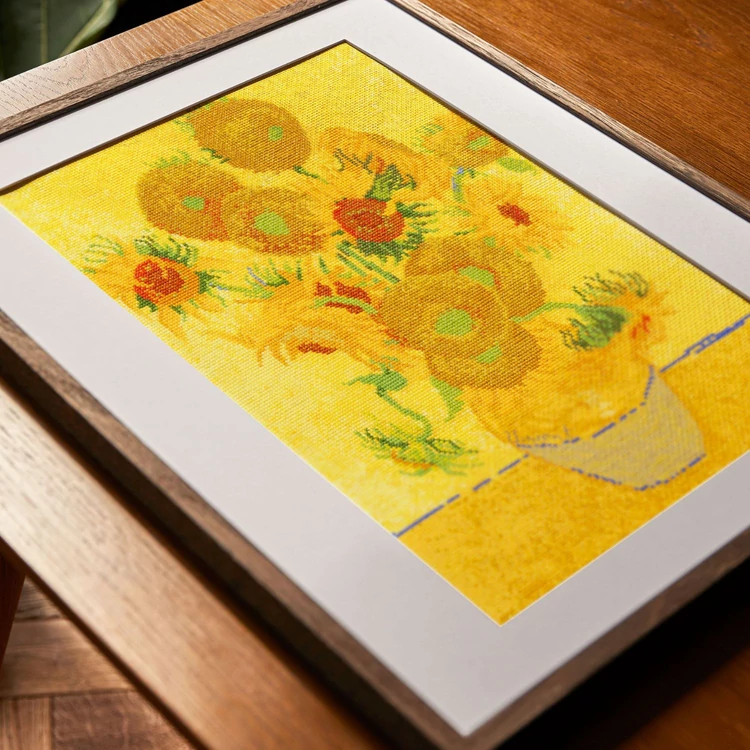 DMC Sunflowers - Napraforgók - cross stitch set - keresztszemes hímző készlet