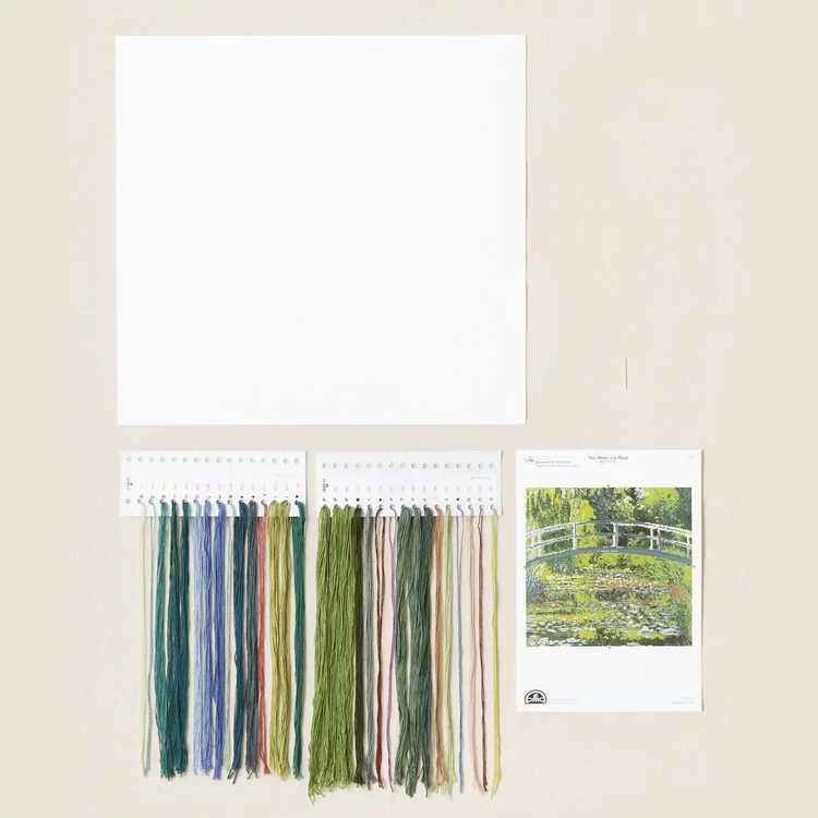 DMC Museum Collection - Water-Lilly Pond - Monet - cross stitch set - keresztszemes hímző készlet