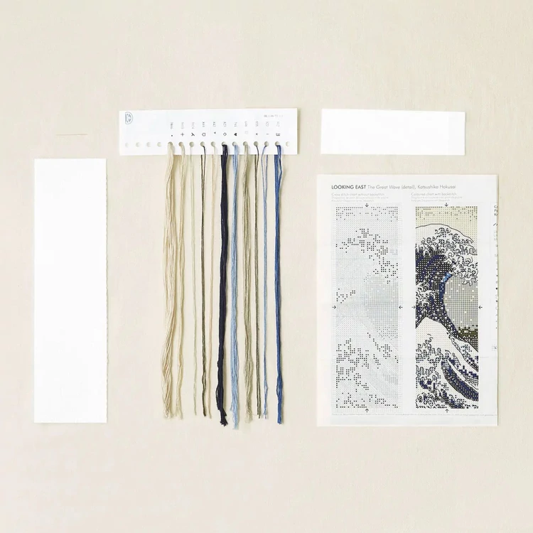 DMC Great Wave cross stitch bookmark set - keresztszemes hímző készlet