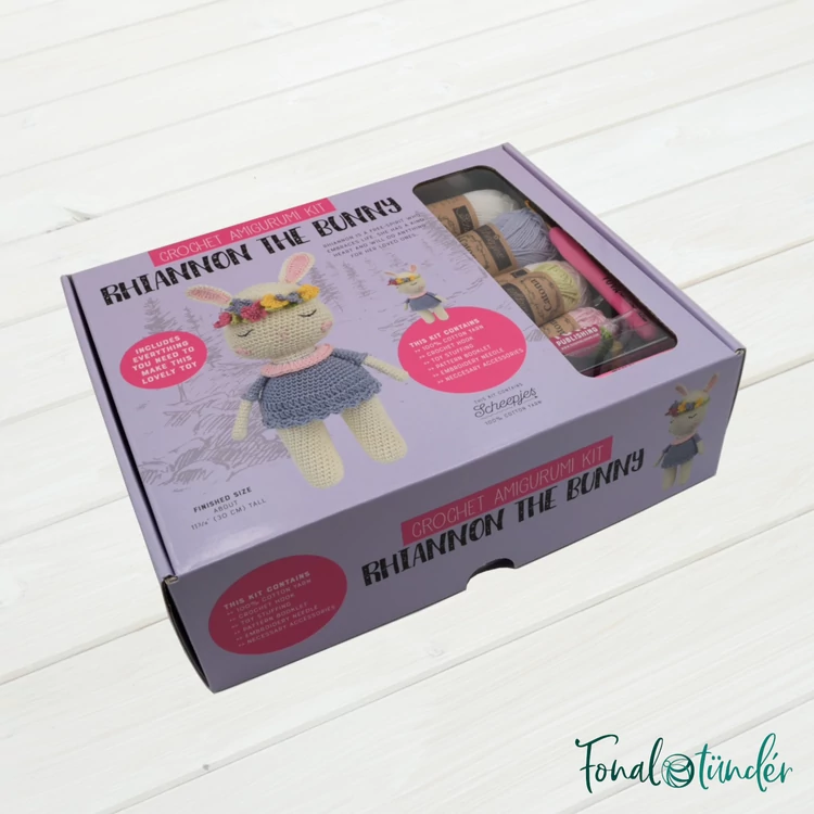 Ria a Nyuszi - horgolásminta + fonal csomag - Amigurumi - Ria the Bunny - crochet diy kit