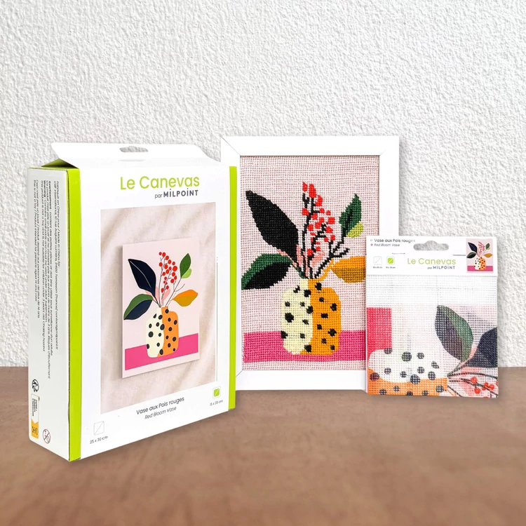 Milpoint modern vázás gobelin készlet hímzéshez / Milpoint modern vase tapestry kit for embroidery - Fonaltündér