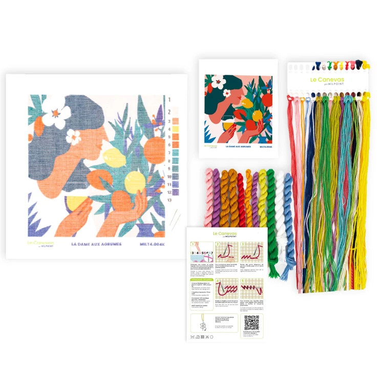 Milpoint Citrus Lady gobelin készlet hímzéshez / Milpoint Citrus Lady tapestry kit for embroidery - Fonaltündér