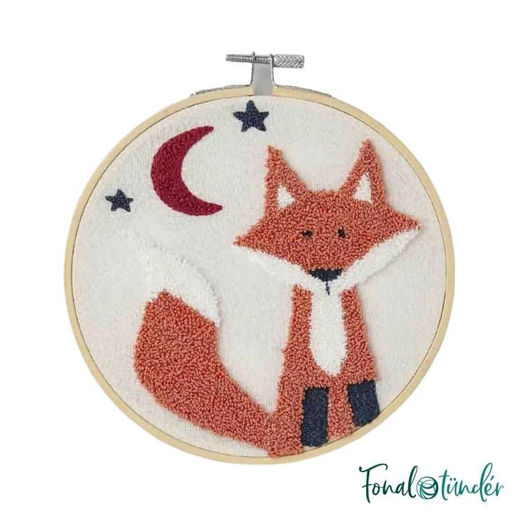 DMC - The Fox - Punch Needle Kit - Róka Koma - hímzés készlet hímzőtollal - 04