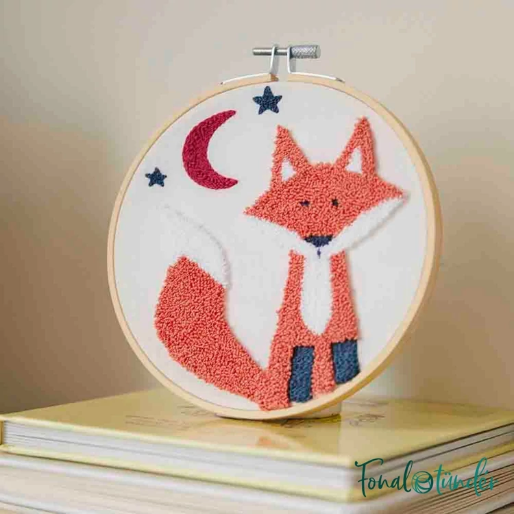 DMC - The Fox - Punch Needle Kit - Róka Koma - hímzés készlet hímzőtollal - 05