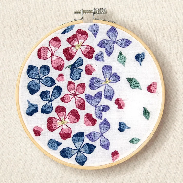 DMC Hydrangea - Punch Needle Kit - Hortenzia - hímzés készlet hímzőtollal