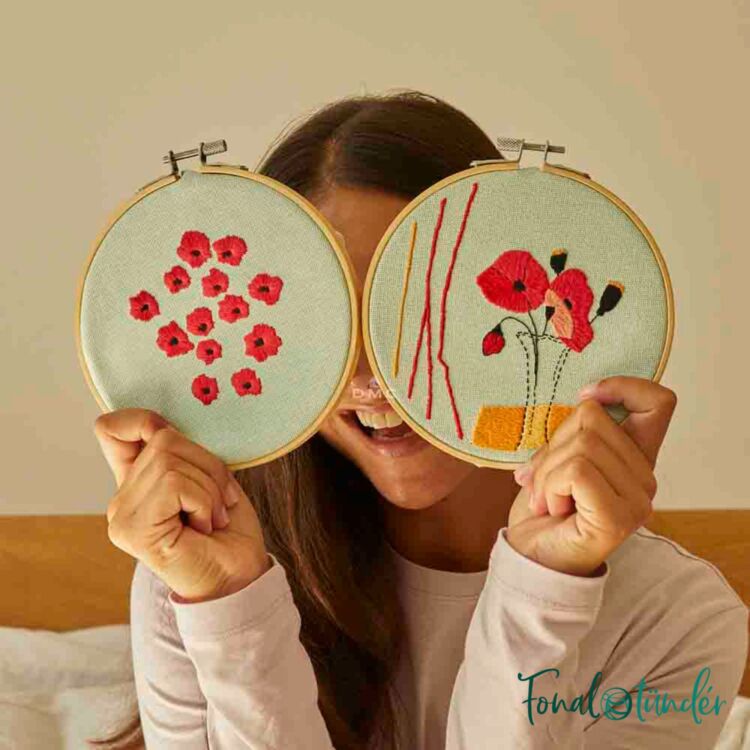 DMC - The Restful Poppies - embroidery duo kit - Pipacsok - hímző készlet