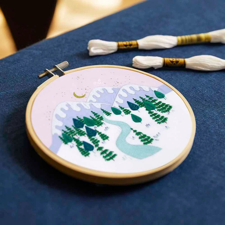 DMC Winter Landscape - embroidery kit - Téli táj - hímző készlet