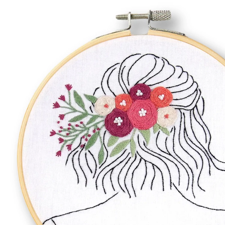 DMC Petal and Pearls embroidery kit - virágcsokor - hímző készlet