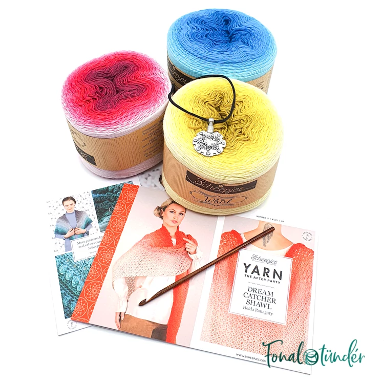 Whirl Színterápia - fonal + eszköz + minta csomag - Whirl Color Therapy Gift Box