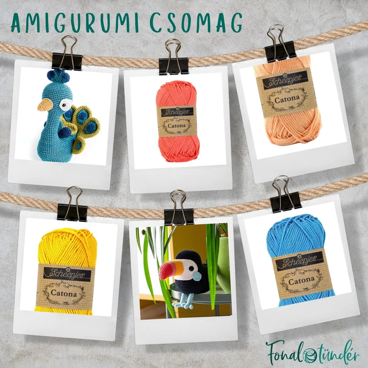 Zoomigurumi -  amigurumi könyv + fonal + eszköz csomag - amigurumi book and tool set
